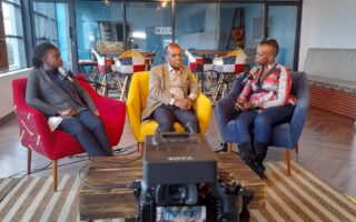 Guests on set at the recording of KenyanPoet podcast Season 2