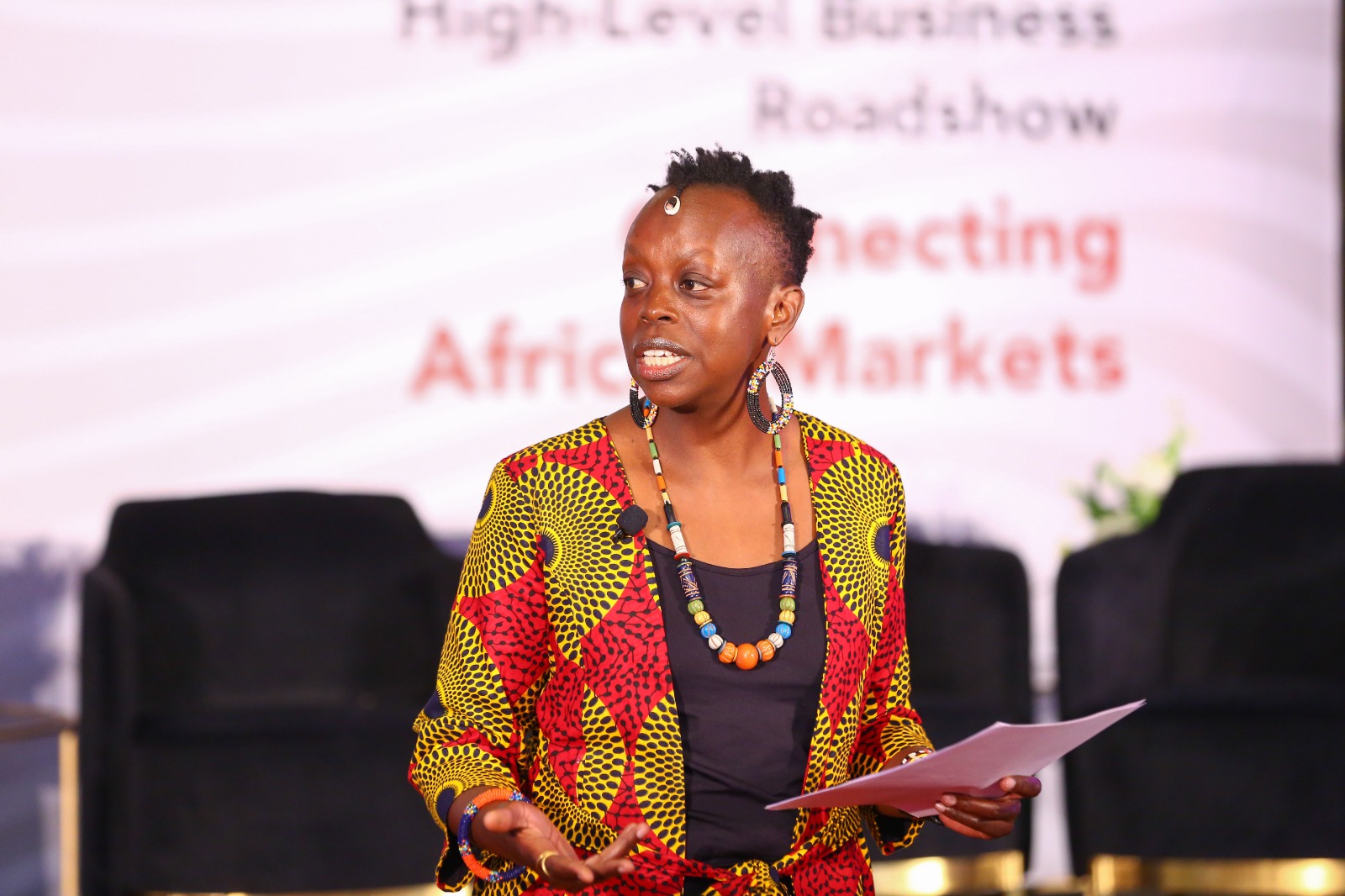 Njeri Wangari's poetry performance at Intra-African Trade Fair, Kenya roadshow